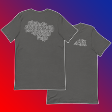 Load image into Gallery viewer, Doc Brown Scatter Tee: Black, Grey, Red, Blue